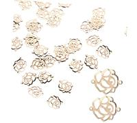 Homoyoyo 150 pièces Breloques Alliage Creux Fleur Pendentifs Métalliques Décoratifs pour Création de Bijoux Charms pour Boucles Oreilles DIY Or Vintage