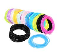 Homoyoyo 150 Pièces Lot Bracelets Silicone Lumineux Multicolores Bracelets Fluorescents et Élastiques Cheveux pour Femmes et Filles Accessoires pour Sports Nocturnes et Coiffures Tendances