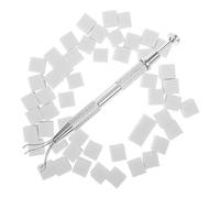 Homoyoyo 150 pièces Mini Éponges Manucure avec Pince de Préhension Blocs de Polissage Doux pour Nail Art Outils de Manucure Réutilisables et Portables Pack Blanc pour Dégradés