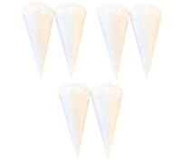 Homoyoyo 150pièces Enveloppes Papier à Dentelle De Coeur Creux Élégant Pour Bouquets De Séchées Blanc