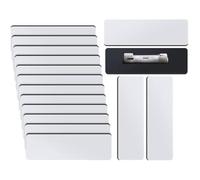 Homoyoyo 16 Étiquettes Nominatives Vierges Épingle, Badges à Personnaliser, Format Rond à Angles Arrondis, Carton Haute Densité, Lot de 16 Pièces, pour Bureau, École et Événements