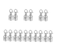 Homoyoyo 16 Pcs Butée D'Extrémité De Corde Embout De Corde Avec Crochet Raccords De Corde De Terrasse Attache D'Extrémité De Corde Bouchon De Verrouillage De Cordon En Métal Extrémité De