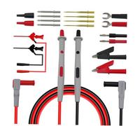Homoyoyo 16 pièces Kit de Sondes Multimètre avec Aiguilles Interchangeables Pinces Crocodile Isolées et Fiche Banane Accessoires de Test Électrique pour Mesures Précises et Réparation