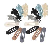 Homoyoyo 16 Pièces Large Matte Flower Hair Claw Clips Vintage Floral Side And Flat Barrettes For Women And Gentle Hair Holders For Daily Party Styling