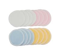 Homoyoyo 16 pièces Lot de Démaquillants Réutilisables Coton de Doux Double Couche Lavables avec Sac à Linge pour Visage et Yeux Assorties Bleu Rose