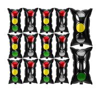 Homoyoyo 16pièces Ballons Rouges et Verts pour Fête Thème des Voitures Accessoires Anniversaire Décoratifs Articles Photo pour Décoration de Fête Thème des Transports