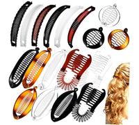 Homoyoyo 18 pcs Pinces Banane Cheveux Fins et Épais Lot Vintage Clips Peigne Résistants et Antidérapants pour Coiffures Variées