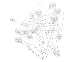Homoyoyo 18 Pièces Fourchettes à Cheveux en Perles pour Mariage, Accessoires Coiffure Élégants en Abs et Fer, pour Créer de Belles Coiffures Lors de Jours Spéciaux