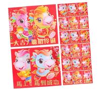 Homoyoyo 180 Pièces Enveloppes Rouges An Année Cheval Cartes Carton Papier pour Fête Printemps et