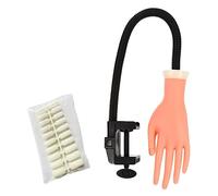 Homoyoyo 1Ensemble Bouts Ongles Artificiels avec Outil de Manucure pour Formation Professionnelle Nail Art Main Silicone Flexible pour Pratique et Recyclage