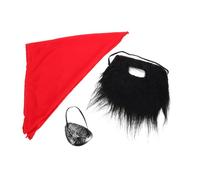 Homoyoyo 1ensemble Costume De Pirate Halloween Avec Masque Bandeau Et Barbe Accessoires De Fête Déguisement Pour Adultes Décorations De Carnaval Et Cosplay