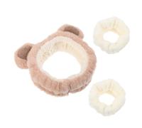 Homoyoyo 1ensemble Set De Bandeau Et Bracelet De Spa Pour Femmes Accessoires De Cheveux Mignons Pour Nettoyage Du Visage Maquillage Tête Et Poignets Tissu Élastique Doux