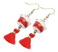 Homoyoyo 1Paire Boucles Oreilles Luck Cat Accessoires Oreille Pour Fête Élégants Et Créatifs Parfaits Pour Nouvel An Et Saint