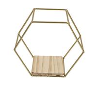 Homoyoyo 1pièce Étagère Murale Hexagonale Fer Support Décoratif Rangement pour Plantes Et Objets Divers Style Simple Et Élégant pour Salon Chambre Et Bureau