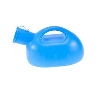 Homoyoyo 1Pièce Urinoir Portable pour Hommes avec Couvercle Urinal de Voyage Ergonomique Pe Confortable et Stable pour Camping et Urgences Couleur Bleue