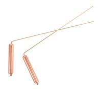 Homoyoyo 2 Baguettes de Sourcier en Cuivre Pur 99% Grandes Poignées Outils de Détection Multifonctions pour Chasse aux Fantômes Divination par L’Eau et Localisation D’Or Légères et