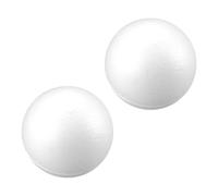 Homoyoyo 2 Boules Blanches Solides comme Noël ou Saint-Valentin en Mousse Faciles à Peindre et Polir pour Décoration de Mariage pour Loisirs Créatifs et Fêtes