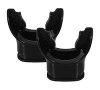 Homoyoyo 2 Embouts Buccaux de Plongée en Silicone Noir, Modèle Malléable la Morsure, Anti-Infiltration d'eau, Ensemble Détendeur de Plongée sous-Marine, Accessoire Léger et Confortable