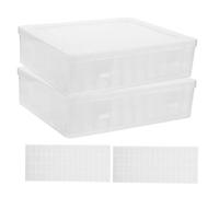 Homoyoyo 2 Ensembles Boîte Rangement Transparent pour Perles et Bijoux DIY Lot Organisateurs Multi Compartiments Résistants pour Nail Art Stockage Portable pour Fournitures de Création
