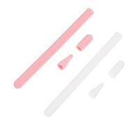 Homoyoyo 2 Ensembles Étui en Silicone pour Stylet Compatible avec Stylet 2ème génération Protection Antichoc et antidérapante Blanc et Rose Housse Anti-Chute et résistante aux Taches 6pcs