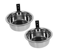 Homoyoyo 2 Ensembles Gamelle Surélevée Murale pour Chien Lot de Bols Acier Inoxydable Support pour Alimentation Confortable des Grands Chiens et Chiots Installation Facile Cage ou Centre
