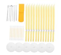 Homoyoyo 2 Ensembles Kit Nettoyage Oreilles Bougies Auriculaires Naturelles Cire Abeille avec Disques de Protection pour Soins et Nettoyage Doux des Oreilles Adultes