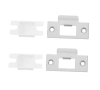 Homoyoyo 2 Ensembles Plaque de Gâche Acier Inoxydable pour Porte de Plaques de Renfort pour Serrure à Mortaise Kit Installation de Verrou de Porte Amélioration Sécurité