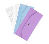 Homoyoyo 2 Ensembles Portefeuille Budget Réutilisable PU Étanche pour Espèces Chèques et Cartes Lot avec Compartiments PVC et Stickers Rangement Compact et pour Bureau Voyage et Shopping