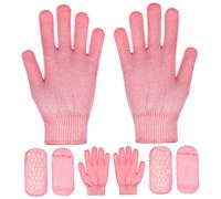 Homoyoyo 2 ensembles Set de Gants et Chaussettes Hydratants Spa pour Mains et Secs Soins Réparateurs pour Peau Rugueuse Effet Assouplissant et Adoucissant Facile à Porter à Domicile