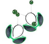 Homoyoyo 2 Ensembles Suit de verres de bande extraterre drôle Cosplay groupe enfants bandeau extraterrestre lunettes bandeaux de costumes casque extraterrestre Plastique