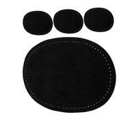 Homoyoyo 2 Paires D'écussons Ovales en Simili Cuir Noir à Coudre pour Coudes et Genoux, Patchs Décoratifs Résistants pour Réparation et Customisation DIY de Vêtements