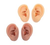 Homoyoyo 2 Paires modèles d'oreilles Modèle de pratique de perçage support d'oreille réaliste pour la pratique du perçage