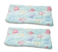 Homoyoyo 2 Pcs Tapis Doux Et Chaud pour Hamster - Couverture De Lit Idéale pour Cochon d'Inde - Écureuil Hérisson Et Chinchilla Couleur Bleu Ciel S