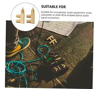 Homoyoyo 2 pièces Adaptateur Audio Femelles vers Cuivre Pur Plaqué Or Diviseur Connecteur Stéréo pour Subwoofer et Entrées Sorties Lot