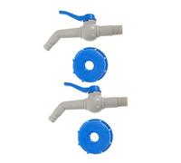 Homoyoyo 2 Pièces Adaptateur Robinet Fileté Plastique pour Cuve Ibc Valve Arrêt Étanche Raccord Tuyau et Facile à Installer Accessoires de Remplacement pour Gestion Eau Industrielle et