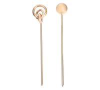 Homoyoyo 2 pièces Baguettes à Cheveux Aluminium Élégantes pour Chignons Accessoires Féminins Pratiques Adaptées pour Toutes Occasions avec Design Vintage