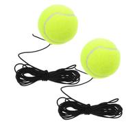 Homoyoyo 2 Pièces Balle D'entraînement pour Débutants en Tennis avec Corde Élastique, Balle Portable en Fibre Chimique pour Entraînement Individuel et Fitness
