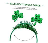 Homoyoyo 2 pièces Bandeau Saint Patrick Accessoire Festival Fête Irlandais pour Garçon Fille Headband Tête Verte pour et Déguisement