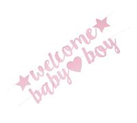 Homoyoyo 2 pièces Bannière Shower Paillettes Fille Décoration Révélation Genre Accueil Fille Kit Simple pour Fête Annonce Naissance