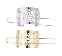 Homoyoyo 2 pièces Bâton de Cheveux Chinois Traditionnel Fer Or et Argent Décor Vintage Ajouré pour Chignon Accessoire Coiffure Rétro Femme Facile à Porter et Fixer
