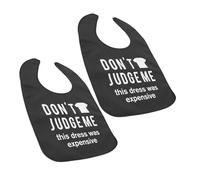 Homoyoyo 2 Pièces bavoir imperméable bavoir pour adulte Bibs pour adultes Bibs pour hommes âgés dossier dossards pour seniors polyester Noir