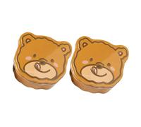 Homoyoyo 2 pièces Boîte à Biscuits Étain Ours Boîte à Bonbons Décorative pour Fêtes Rangement Sucreries Petit Format Coffret Compartiments Sucrés Pratique