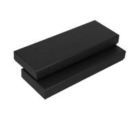 Homoyoyo 2 Pièces Boîte à Cravates Rigide Noire en Papier, Coffret | Format 10, 6x3, 7x1, 4 Pouces, Rectangle Réutilisable, Occasions Formelles