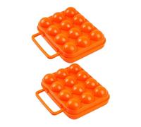 Homoyoyo 2 pièces Boîte à Œufs Portable Compartiments avec Poignée Étui de Rangement Empilable pour Camping Pique et Réfrigérateur Organiseur Compact pour Œufs