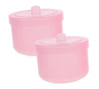 Homoyoyo 2 pièces Boîte de Nettoyage Outils Manucure avec Filtre Boîte Désinfectante Réutilisable pour Outils de Nail Art et Pince à Ongles Rose
