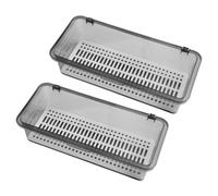 Homoyoyo 2 pièces Boîte de Rangement Ustensiles de Cuisine PP Porte-couverts Résistant avec Drainage Grand Contenant pour Baguettes Fourchettes Cuillères Organisateur Pratique pour Tiroir
