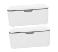 Homoyoyo 2 pièces Boîte Distributrice de Lingettes Portable Boîte Rangement Réutilisable pour Mouchoirs Humides et Secs Compacte et Légère pour Maison et Extérieur Gris