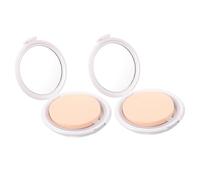 Homoyoyo 2 pièces Boîte Fond de Teint Vide Compacte Portable avec Houppette Aimantée et Miroir Mini Boîtier Pressée pour Voyage et Maquillage DIY