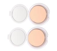 Homoyoyo 2 pièces Boîtier de Fond de Teint Vide avec Houppette Intégrée Portable et Compact pour Crème et Cushion Format Mini Pratique pour Maquillage