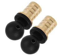Homoyoyo 2 Pièces Bouchons de Bouteille Laiton Forme de Gourde Bouchons Hermétiques Réutilisables pour Vin Conservation des Boissons Accessoires de Scellement Élégants